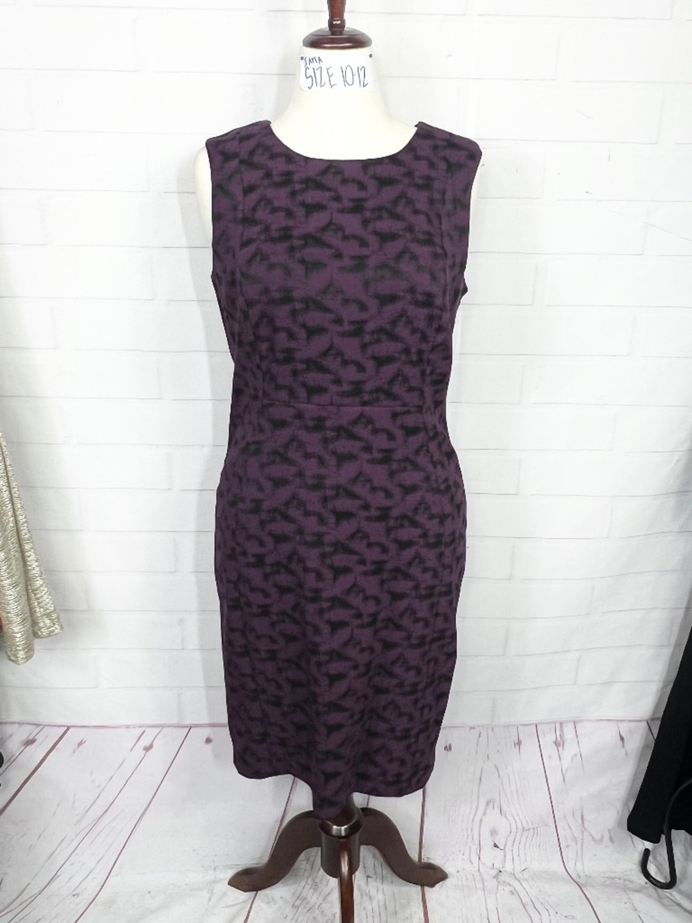 👗|•CALVIN KLEIN•| Purple & Black Shift Dress Size 12👗